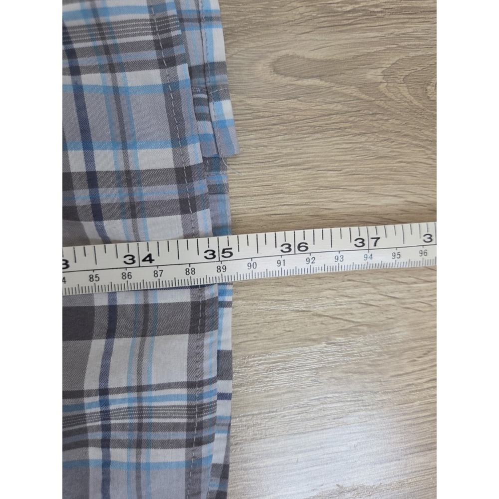 Architect‎ Blue Gray Plaid Short Sleeve Button Shirt XLT - Picture 7 of 7